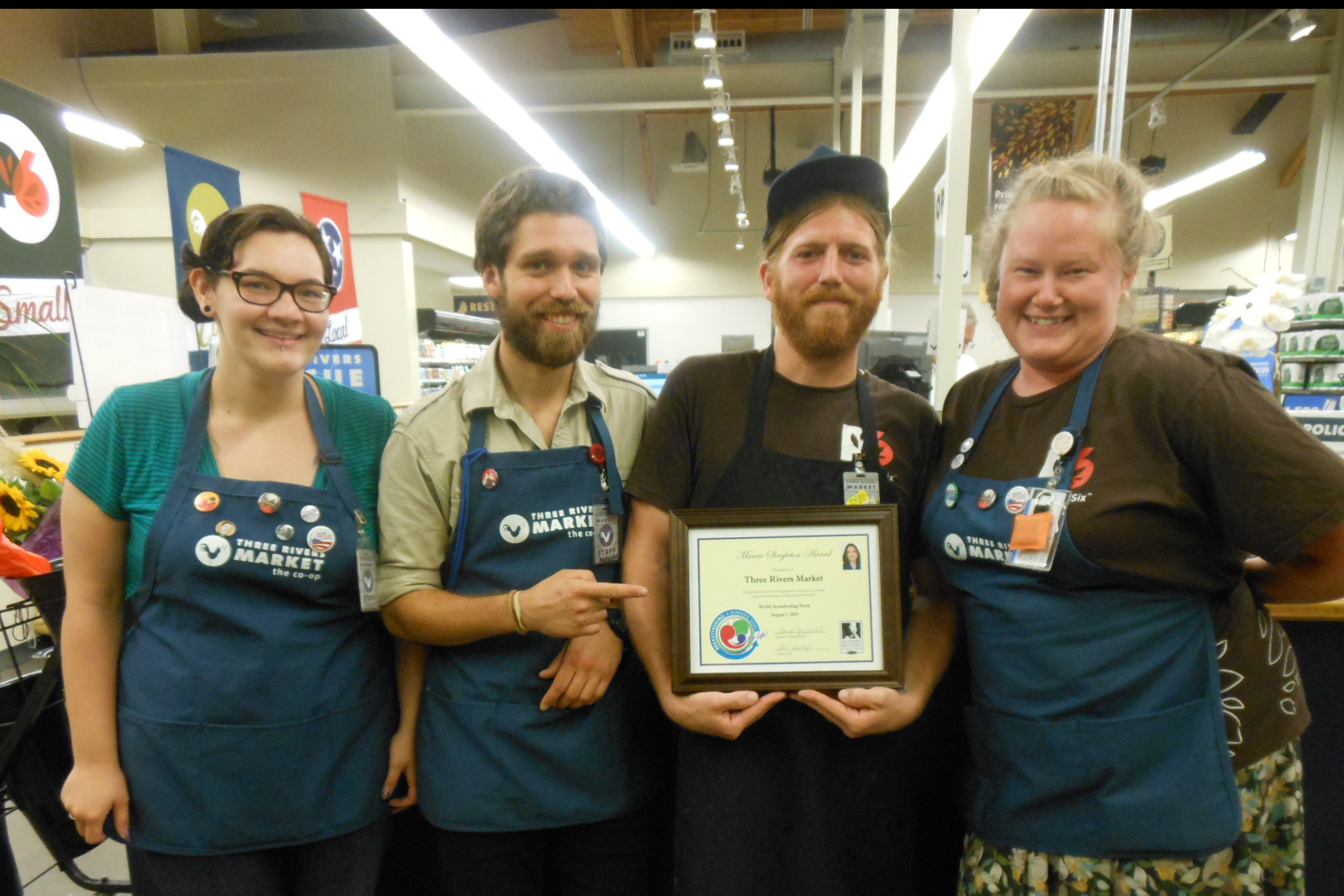 Marcie Singleton Award Given to Three Rivers Market