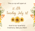 Inventory Announcement July 2025